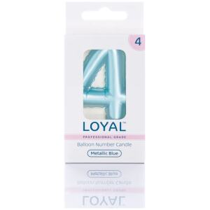 CANDLE BALLOON NO4 METTALIC BLUE - LOYAL