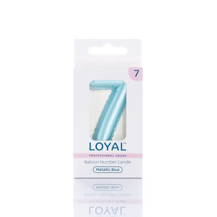 CANDLE BALLOON NO7 METTALIC BLUE - LOYAL