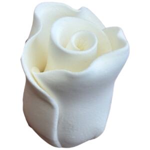 SUGAR FLOWER ROSE BUDS WHITE MED