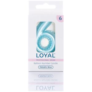 CANDLE BALLOON NO 6 METTALIC BLUE - LOYAL