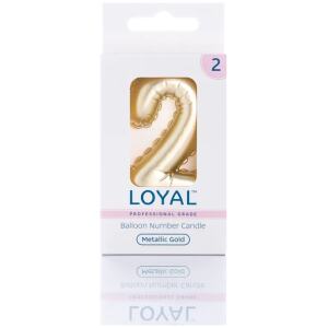 CANDLE BALLOON NO 2 METTALIC GOLD - LOYAL