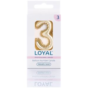 CANDLE BALLOON NO 3 METTALIC GOLD - LOYAL