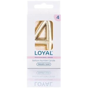 CANDLE BALLOON NO 4 METTALIC GOLD - LOYAL