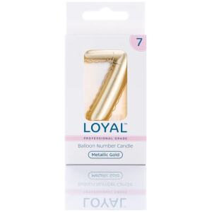 CANDLE BALLOON NO 7 METTALIC GOLD - LOYAL