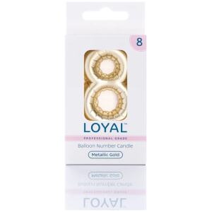 CANDLE BALLOON NO 8 METTALIC GOLD - LOYAL