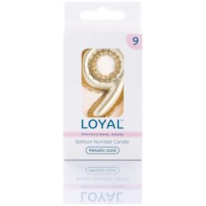 CANDLE BALLOON NO 9 METALLIC GOLD- LOYAL