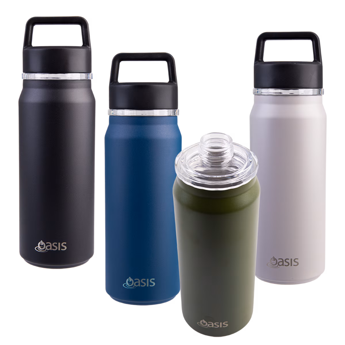 DRINK BOTTLE S/S SUMMIT CHUG SPOUT 750ML BLACK - OASIS